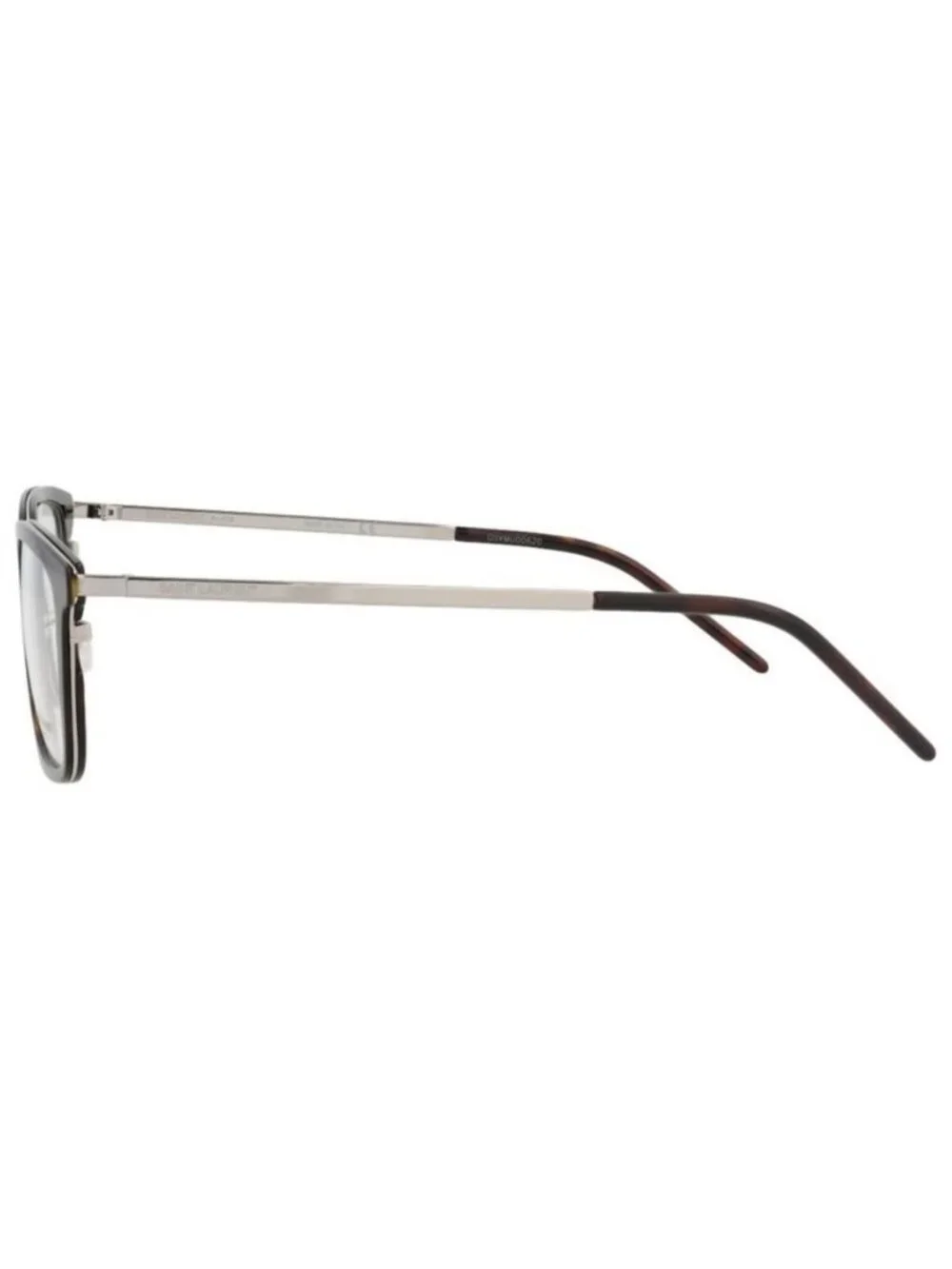 New Saint Laurent Unisex Square/Rectangle Silver Silver Transparent Fashion Desi